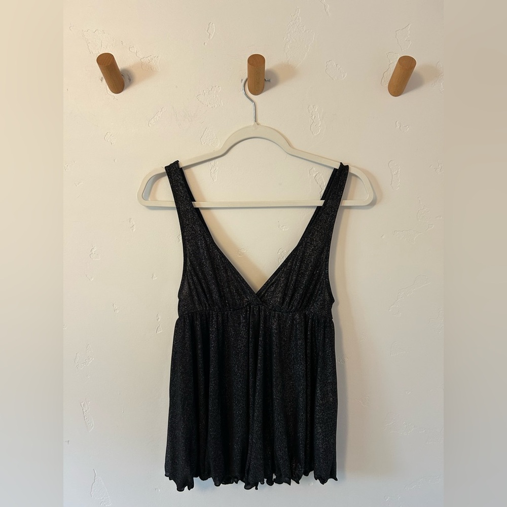 Victoria's Secret Y2K Vintage Sheer Shimmer Babydoll Top Sz Small Lingerie